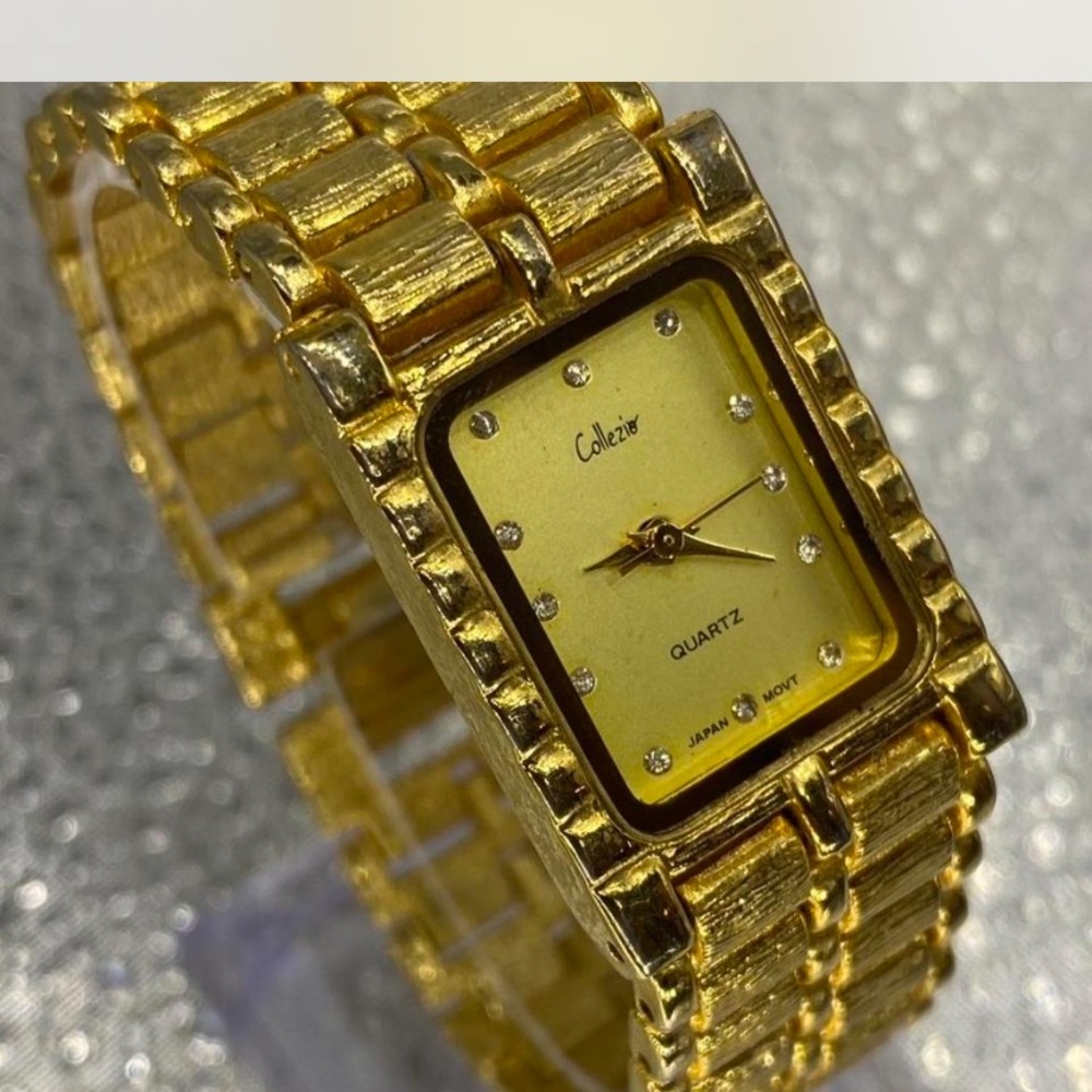 *** Collezio ^^^ Gold Tone Rectangular Bracelet W… - image 5